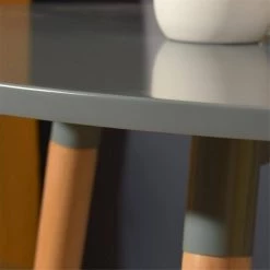 Rookie 31.5 in. Round Grey Wood Top Dining Table with Round Beech Wood Legs by Homy Casa -Homy Casa Shop grey homy casa kitchen dining tables hd rookie round top grey a 1f 1000