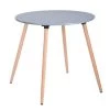 Rookie 31.5 in. Round Grey Wood Top Dining Table with Round Beech Wood Legs by Homy Casa -Homy Casa Shop grey homy casa kitchen dining tables hd rookie round top grey a 64 1000