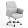Thomasina 25.2 in. Grey Upholstered Task Chair by Homy Casa -Homy Casa Shop grey homy casa task chairs thomasina a 0568 64 1000