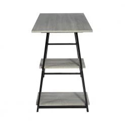 Mcghee 47.4 in. Gray Writing Desk With 2-Open Shelves by Homy Casa -Homy Casa Shop grey homy casa writing desks hd mcghee dark grey plus 4f 1000