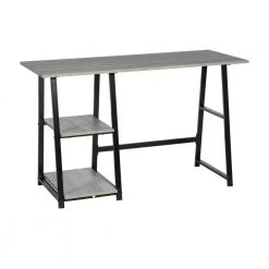Mcghee 47.4 in. Gray Writing Desk With 2-Open Shelves by Homy Casa -Homy Casa Shop grey homy casa writing desks hd mcghee dark grey plus 77 1000