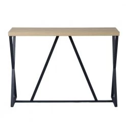 Hess 47.2 in.Natural Retangle Manufactured Wood Top Metal Frame Console Table by Homy Casa -Homy Casa Shop ivory homy casa console tables hess 4f 1000