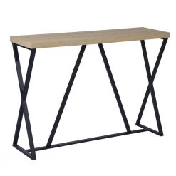 Hess 47.2 in.Natural Retangle Manufactured Wood Top Metal Frame Console Table by Homy Casa