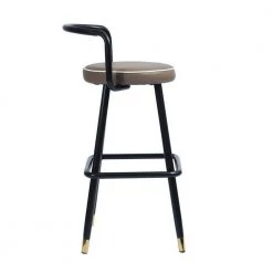 36.2 in. Lettes Black Low Metal Frame Cushioned Bar Stool with PU Seat (Set of 2) by Homy Casa -Homy Casa Shop leetes homy casa bar stools hd ballon high bar lettes 4f 1000