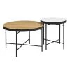 Marks 27.6 in. Light Brown Round Composite Board Coffee Table 2-Piece by Homy Casa 1 Marks 27.6 in. Light Brown Round Composite Board Coffee Table 2-Piece by Homy Casa -Homy Casa Shop light brown homy casa coffee tables marks 64 1000