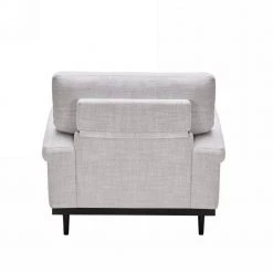 Lively 33.9 in. Square Arms Fabric Straight Single Sofa Accent Chair in Light Gray Color by Homy Casa -Homy Casa Shop light gray homy casa sofas couches hd lively single beige 44 1000