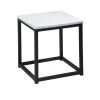 Facto 13.8 in. White Marble MDF End Table by Homy Casa -Homy Casa Shop marble homy casa end side tables facto end table marble 64 1000