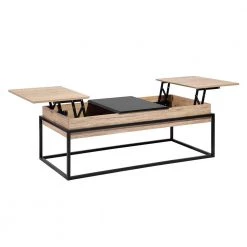 Thiede 48.8 in. Natural Rectangle Wood Storage Coffee table With Lift Top by Homy Casa