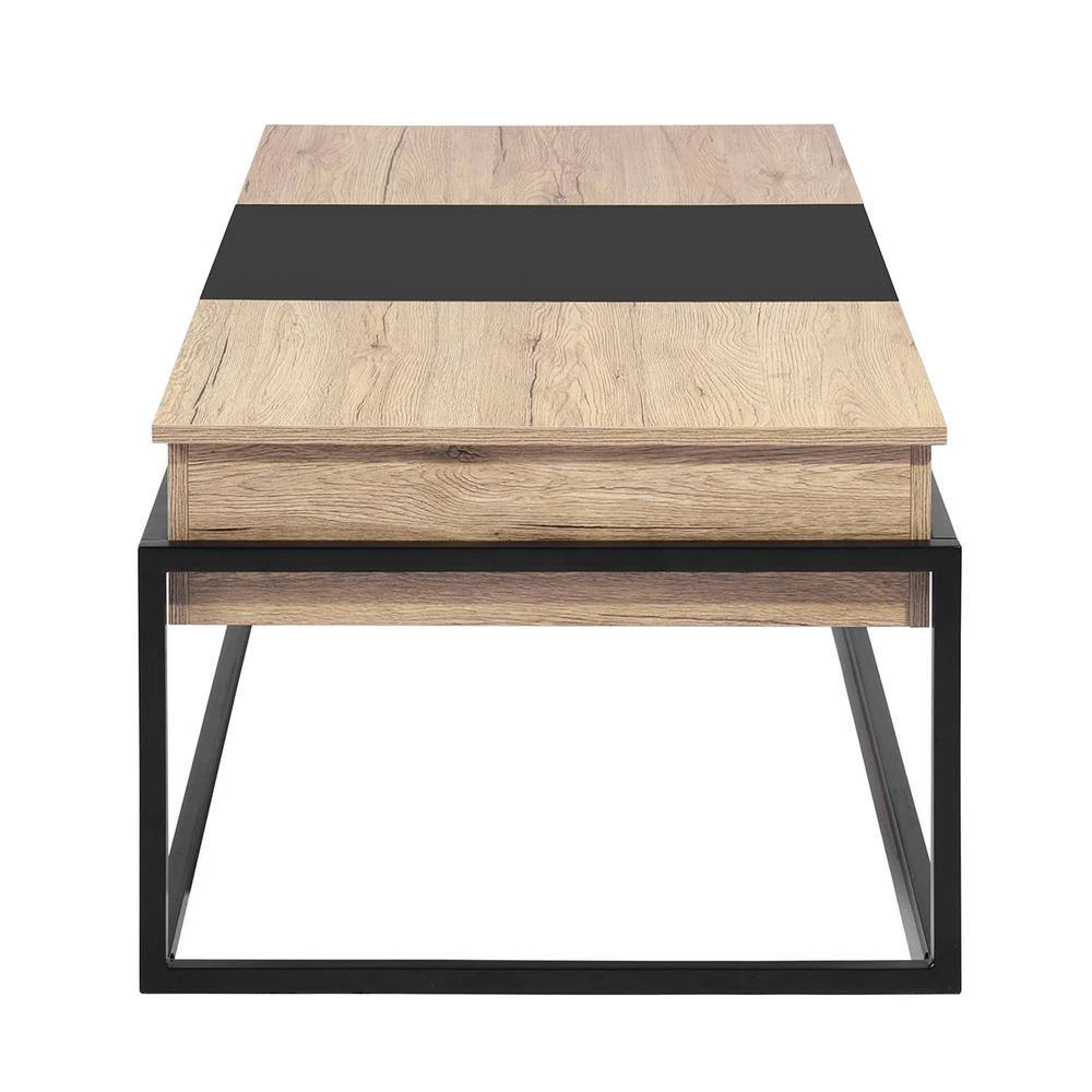 Thiede 48.8 in. Natural Rectangle Wood Storage Coffee table With Lift Top by Homy Casa 12 Thiede 48.8 in. Natural Rectangle Wood Storage Coffee table With Lift Top by Homy Casa - Image 10