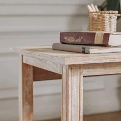 Sydni 45.3 in. Retangle Natural Wood 3 Drawer Writing Desk by Homy Casa -Homy Casa Shop natural homy casa writing desks sydni 66 1000