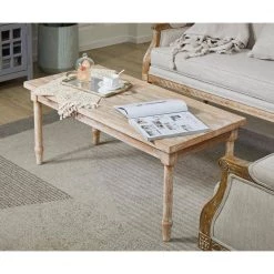Stiles 43.3 in. Rectangle Natural Wood Coffee Table by Homy Casa 14 Stiles 43.3 in. Rectangle Natural Wood Coffee Table by Homy Casa -Homy Casa Shop natural wood homy casa coffee tables stiles 77 1000