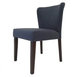 Cambodia Navy Upholstered Solid Wood Dining Chair(Set of 2) by Homy Casa -Homy Casa Shop navy homy casa dining chairs cambodia midnight c3 1000