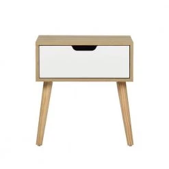 Gessey Oak Color Side Table End Table With Drawer by Homy Casa -Homy Casa Shop oak homy casa end side tables gessey c3 1000