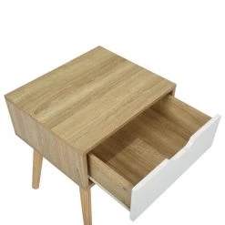 Gessey Oak Color Side Table End Table With Drawer by Homy Casa -Homy Casa Shop oak homy casa end side tables gessey fa 1000