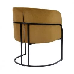 Charles Ochre Velvet with Metal Black Paintting Frame Leisure Chair by Homy Casa -Homy Casa Shop ochre homy casa accent chairs hd charles ochre 1f 1000
