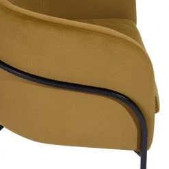 Charles Ochre Velvet with Metal Black Paintting Frame Leisure Chair by Homy Casa -Homy Casa Shop ochre homy casa accent chairs hd charles ochre fa 1000
