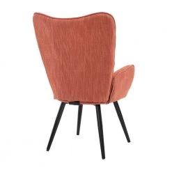 Funkel Orange Fabric Wingback Accent Chair Lounge Chair by Homy Casa -Homy Casa Shop orange homy casa accent chairs funkel papaya 1f 1000