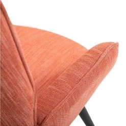 Funkel Orange Fabric Wingback Accent Chair Lounge Chair by Homy Casa -Homy Casa Shop orange homy casa accent chairs funkel papaya 44 1000