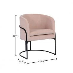 Stylish Button Velvet Leisure Armchair With Black Paintting Frame Pink Arm Chair by Homy Casa -Homy Casa Shop pink homy casa accent chairs charles blush 40 1000