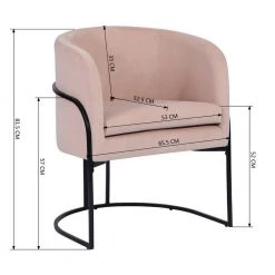 Stylish Button Velvet Leisure Armchair With Black Paintting Frame Pink Arm Chair by Homy Casa -Homy Casa Shop pink homy casa accent chairs charles blush 44 1000