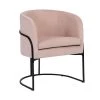 Stylish Button Velvet Leisure Armchair With Black Paintting Frame Pink Arm Chair by Homy Casa 2 Stylish Button Velvet Leisure Armchair With Black Paintting Frame Pink Arm Chair by Homy Casa -Homy Casa Shop pink homy casa accent chairs charles blush 64 1000