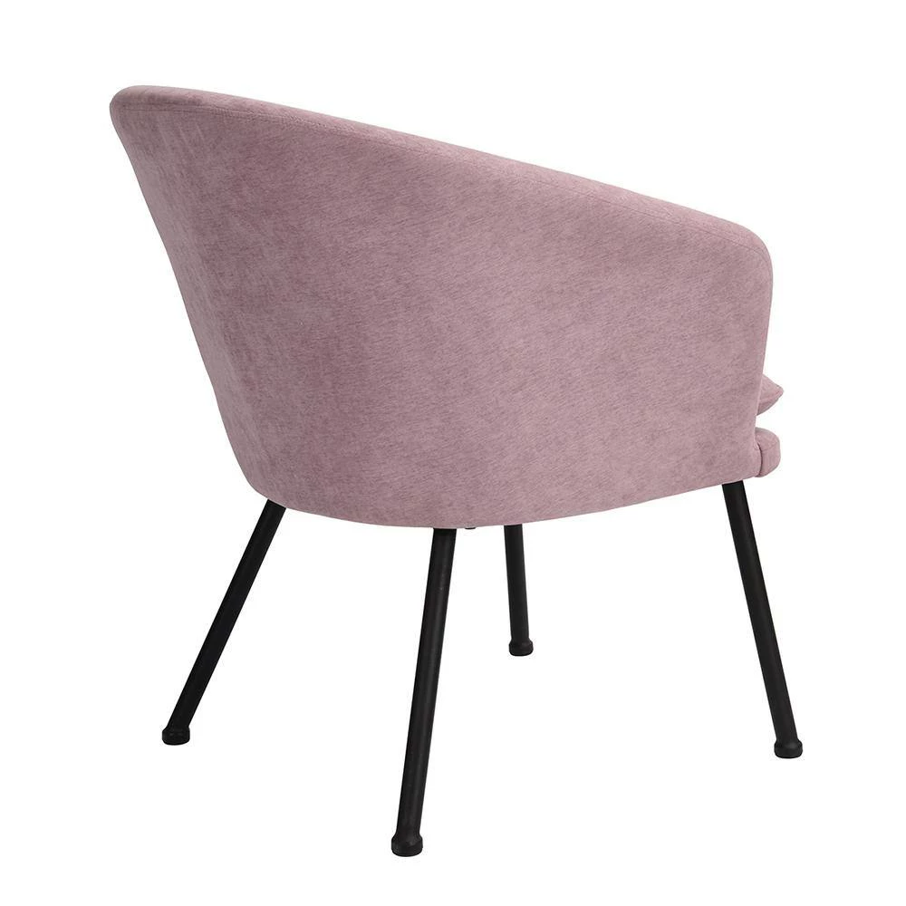 Dixier Pink Accent Barrel Chair Fabric Seat with Cushion by Homy Casa 10 Dixier Pink Accent Barrel Chair Fabric Seat with Cushion by Homy Casa - Image 8
