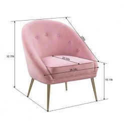 Contento Pink Upholstery Accent Arm Chair by Homy Casa -Homy Casa Shop pink homy casa accent chairs hd contento pink 44 1000
