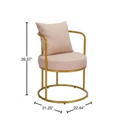 KANTER Pink with Ottoman Arm Chair by Homy Casa -Homy Casa Shop pink homy casa accent chairs kanter blush 40 1000