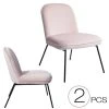 Pink Upholstered Leisure Chair (Set of 2) by Homy Casa -Homy Casa Shop pink homy casa accent chairs mooney pink a 64 1000