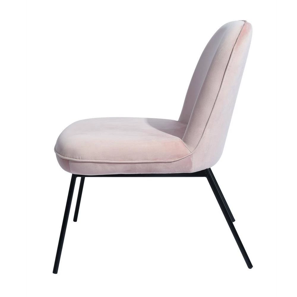 Pink Upholstered Leisure Chair (Set of 2) by Homy Casa 5 Pink Upholstered Leisure Chair (Set of 2) by Homy Casa - Image 3