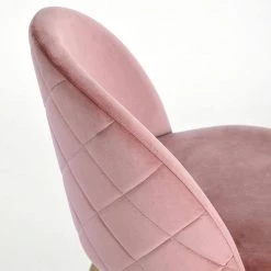 Zomba Pink Velvet Dining Chair (Set of 2) by Homy Casa 21 Zomba Pink Velvet Dining Chair (Set of 2) by Homy Casa -Homy Casa Shop pink homy casa accent chairs zomba rose velvet diamond kd metal sy fa 1000