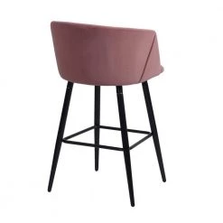 Pink Barstool Dining Room Counter Rose with Low Back (Set of 2) by Homy Casa 15 Pink Barstool Dining Room Counter Rose with Low Back (Set of 2) by Homy Casa -Homy Casa Shop pink homy casa bar stools aldridge midbar frost rose 1f 1000