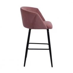 Pink Barstool Dining Room Counter Rose with Low Back (Set of 2) by Homy Casa 14 Pink Barstool Dining Room Counter Rose with Low Back (Set of 2) by Homy Casa -Homy Casa Shop pink homy casa bar stools aldridge midbar frost rose 4f 1000