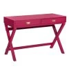 Mavis 44.1 in. Raspberry Pink Rectangular Wood Board Desk With 2-Drawers by Homy Casa 2 Mavis 44.1 in. Raspberry Pink Rectangular Wood Board Desk With 2-Drawers by Homy Casa -Homy Casa Shop pink homy casa console tables hd mavis raspberry pink 64 1000