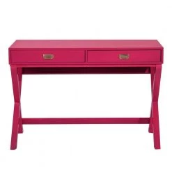 Mavis 44.1 in. Raspberry Pink Rectangular Wood Board Desk With 2-Drawers by Homy Casa 15 Mavis 44.1 in. Raspberry Pink Rectangular Wood Board Desk With 2-Drawers by Homy Casa -Homy Casa Shop pink homy casa console tables hd mavis raspberry pink c3 1000
