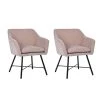 Rekik Pink Fabric Cushion Dining Chair (Set of 2) by Homy Casa -Homy Casa Shop pink homy casa dining chairs hd rekik pink 2pcs 64 1000