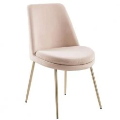 Stocker Pink Upholstered Dining Chair (Set of 2) by Homy Casa