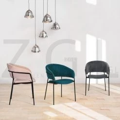 Pink Dining Chair Upholstered (Set of 2) by Homy Casa -Homy Casa Shop pink homy casa dining chairs stolz blush black leg 31 1000