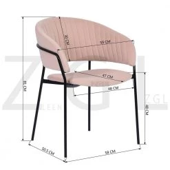 Pink Dining Chair Upholstered (Set of 2) by Homy Casa -Homy Casa Shop pink homy casa dining chairs stolz blush black leg fa 1000