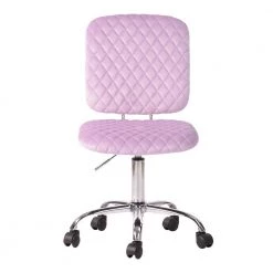 Pink Fabric Seat Swivel Office Chair by Homy Casa -Homy Casa Shop pink homy casa office stools hd deni lilac c3 1000