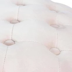 Ottoman Pink Standard Round Tufted Velvet by Homy Casa -Homy Casa Shop pink homy casa ottomans miya blush fa 1000