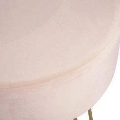 Ottoman Living Room Removable Metal Leg Design by Homy Casa -Homy Casa Shop pink homy casa ottomans saka blush 44 1000