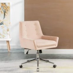Pink Middle Office Chair Fabric by Homy Casa -Homy Casa Shop pink homy casa task chairs redan pink 31 1000