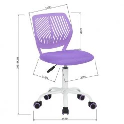 Carnation Purple Upholstery Task Chair With Adjustable Height by Homy Casa -Homy Casa Shop purple homy casa task chairs hd carnation purple 44 1000