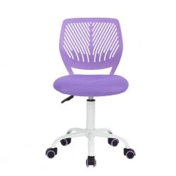 Carnation Purple Upholstery Task Chair With Adjustable Height by Homy Casa