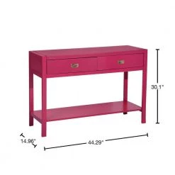 Bianca 44.3 in. Pink Standard Rectangle Wood Console Table by Homy Casa -Homy Casa Shop raspberry pink homy casa console tables hd bianca raspberry pink 40 1000
