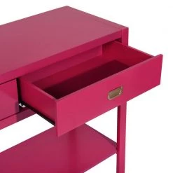 Bianca 44.3 in. Pink Standard Rectangle Wood Console Table by Homy Casa -Homy Casa Shop raspberry pink homy casa console tables hd bianca raspberry pink 44 1000