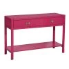 Bianca 44.3 in. Pink Standard Rectangle Wood Console Table by Homy Casa