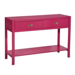 Bianca 44.3 in. Pink Standard Rectangle Wood Console Table by Homy Casa