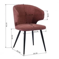 HD-YUEILL Coral Upholstered Side Chair by Homy Casa 16 HD-YUEILL Coral Upholstered Side Chair by Homy Casa -Homy Casa Shop red homy casa dining chairs hd yueill coral 44 1000